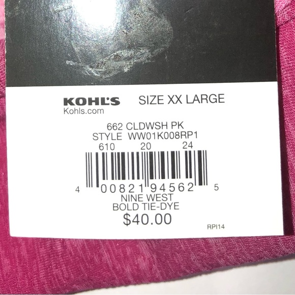 Nine West Long sleeve mock neck top blouse size XXL  pink cloud wash color NWT - Picture 7 of 7